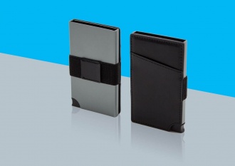 WALLY CARTA - RFID aluminum wallet with leather case