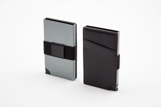 WALLY CARTA - RFID aluminum wallet with leather case