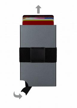 WALLY CARTA - RFID aluminum wallet with leather case