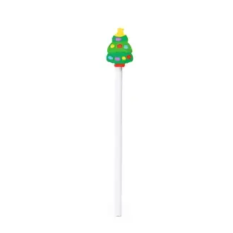 NUSS - Wooden pencil with rubber in christmas design