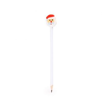 NUSS - Wooden pencil with rubber in christmas design