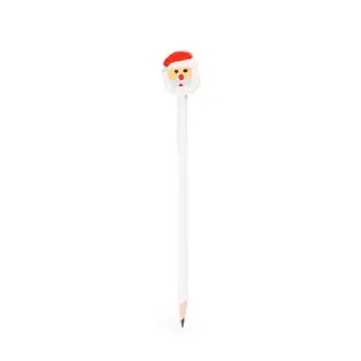 NUSS - Wooden pencil with rubber in christmas design