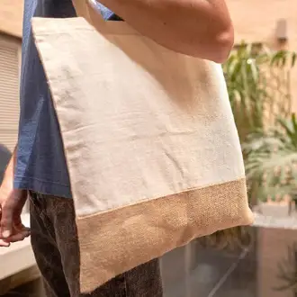 WAVE - Cotton and jute shopping bag