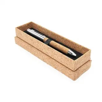 ARTUR - Elegant metal ball pen with cork grip