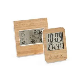 KELVIN - Weather station with bamboo front