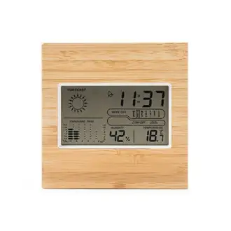 KELVIN - Weather station with bamboo front