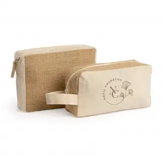 SIENA - Cosmetic bag made of jute and cotton
