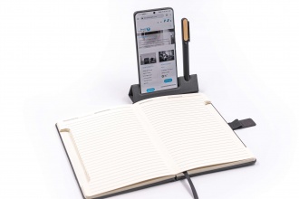 NOTY DELUXE - Notatnik A5 z długopisem i stojakiem do telefonu
