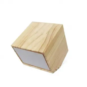 WOODZ HOME - LED lamp made of maple wood, 90×90×70 mm