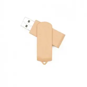 ECO USB 5 - USB flash drive with keychain function, made from recycled materials
