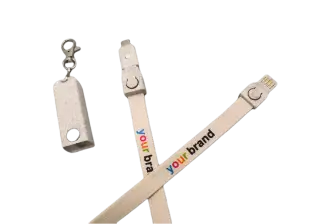 LENNY D ECO - Biodegradable lanyard with an immersible phone charging tip 