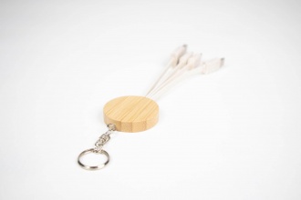 TREE ROUND - Key ring with set of 4 wheat straw cables