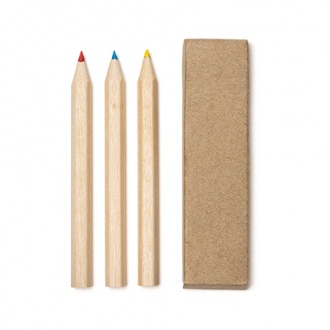 DENOK - Set of 3 crayons in a recycled cardboard box