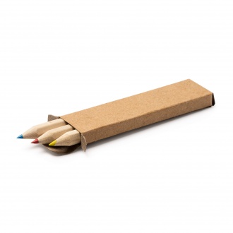 DENOK - Set of 3 crayons in a recycled cardboard box
