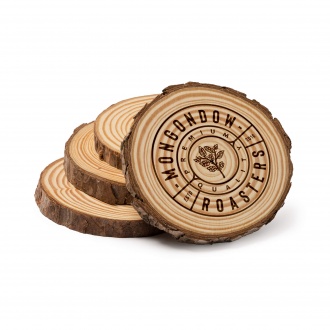 PINEA - Set of 4 coasters made of natural pine