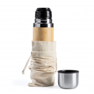 NAPA - Bottle bag with drawstring ears made of 120 gsm cotton.