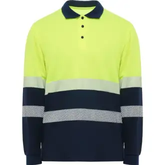 VEGA LONG SLEEVE - Koszulka polo z odblaskowymi pasami