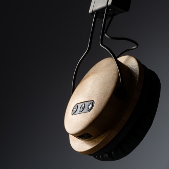 TANGO - Adjustable wireless headphones in bamboo and RPET fabric