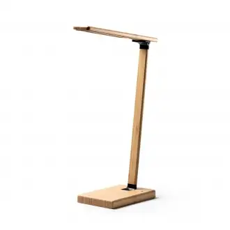 MARSAL - Foldable LED lamp, 10W wireless charger made of bamboo
