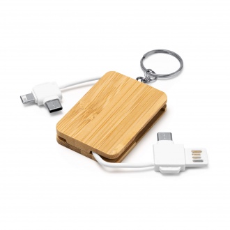 GASLY - Keychain with 3-in-1 charging cable, micro USB, USB type C and Lightning