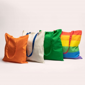BERLIN - Multicoloured shoulder bag made of 100% cotton, 180g/m2
