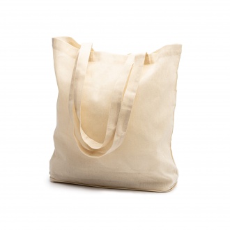 RAKU - Foldable 100% cotton bag with jute bottom, 110 g/m2 