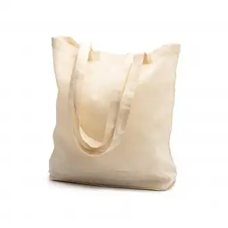 RAKU - Foldable 100% cotton bag with jute bottom, 110 g/m2 