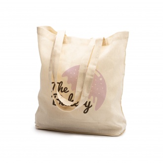 RAKU - Foldable 100% cotton bag with jute bottom, 110 g/m2 