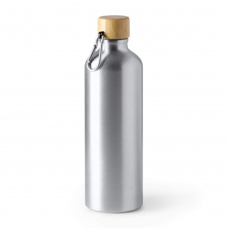 BROLY - Aluminum bottle with carabiner and bamboo lid, 800 ml.