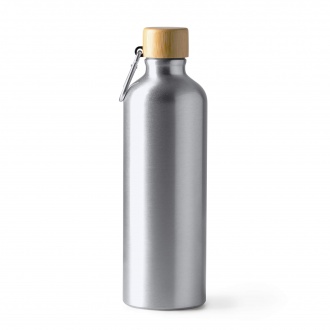 BROLY - Aluminum bottle with carabiner and bamboo lid, 800 ml.