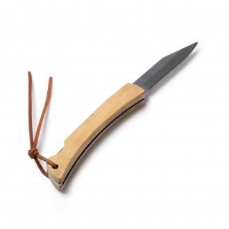 KAIDE - Stainless steel pocket knife with natural bamboo handle