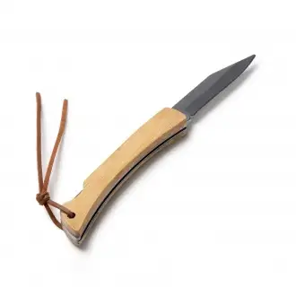 KAIDE - Stainless steel pocket knife with natural bamboo handle