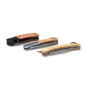 KAIDE - Stainless steel pocket knife with natural bamboo handle
