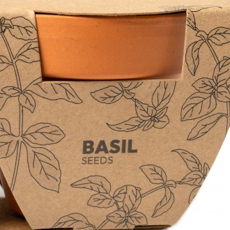 TULSY - Set of two pots with parsley and basil seeds