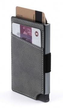 Wally Carta Vegan - Aluminum RFID wallet with vegan case