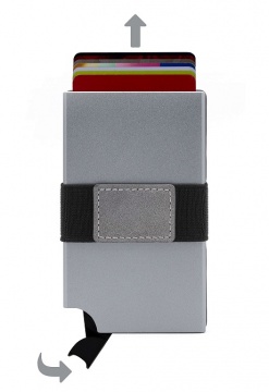Wally Carta Vegan - Aluminum RFID wallet with vegan case