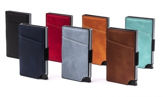 Wally Carta Vegan - Aluminum RFID wallet with vegan case