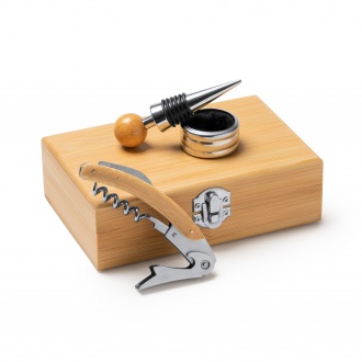 TINTOS - Wine set with stainless steel and bamboo accessories