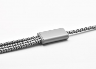 TRIDENT 2 + ECO - Wzmocniony kabel do ładowania USB 4w1 -1200mm, wykonany z materiału RPET
