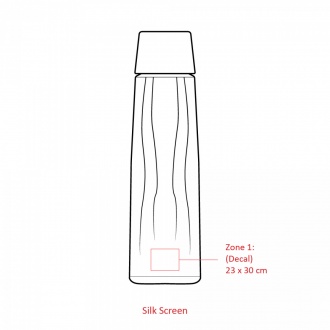 GLASS - Szklana butelka 750ml z bambusową przykrywką