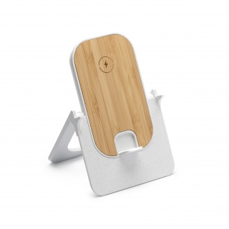 ALOK - Wireless charger made of bamboo and wheat fibre