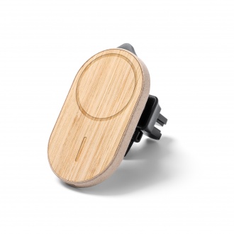 DENIZ - Car phone stand with charger function made of bamboo and wheat fibre