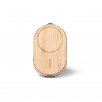 DENIZ - Car phone stand with charger function made of bamboo and wheat fibre