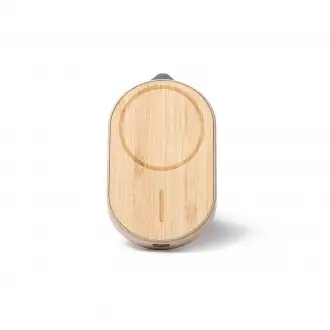 DENIZ - Car phone stand with charger function made of bamboo and wheat fibre