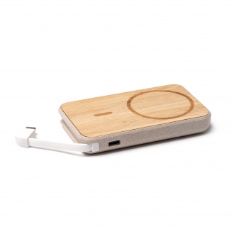 BRENER - Powerbank made of bamboo and wheat fibre, 5000mAh