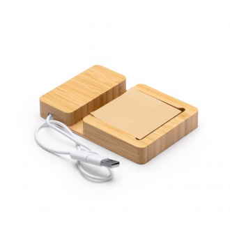 MARIEL - Wireless charger made of bamboo, 10 watts.