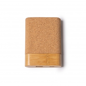 KOBE - Powerbank made of cork and bamboo, 5000mAh