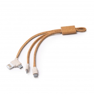 SEVEK - 5-in-1 charger with cork and wheat fibre body