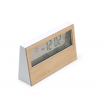 CRONOS - Weather station clock with bamboo front