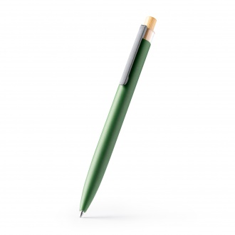 TANSA - Pen made of recycled aluminum with bamboo button